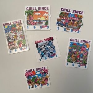 6 Pack of Chill Since Brandy Melville Stickers!!